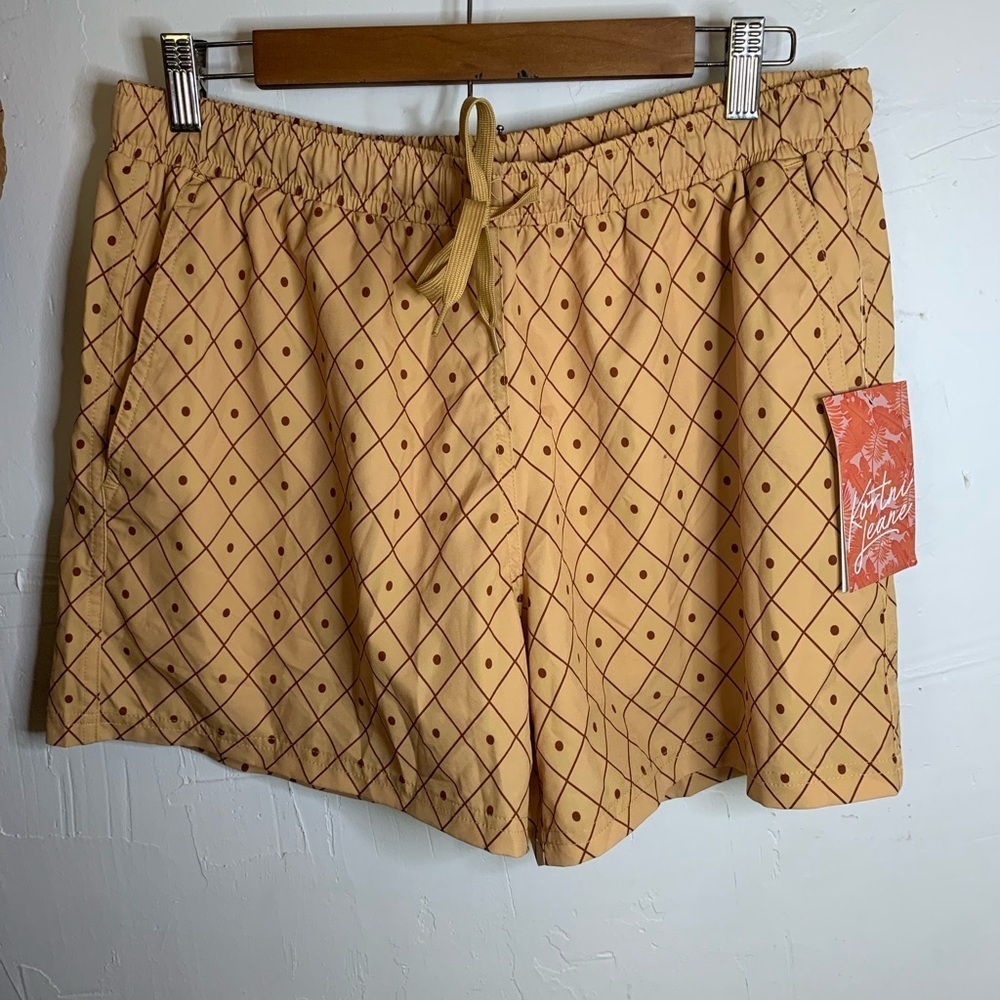 NWT Kortni Jeane Mens Retro Shorties Swim Trunks Size XL
